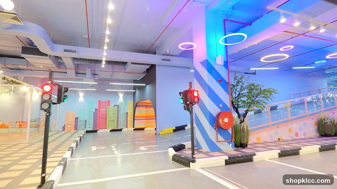 Colorful Indoor Parking Area