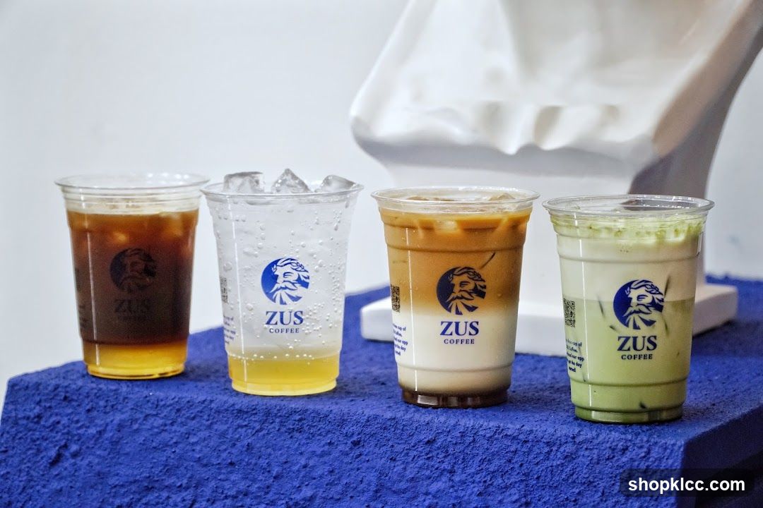 Zus Coffee Drinks Display