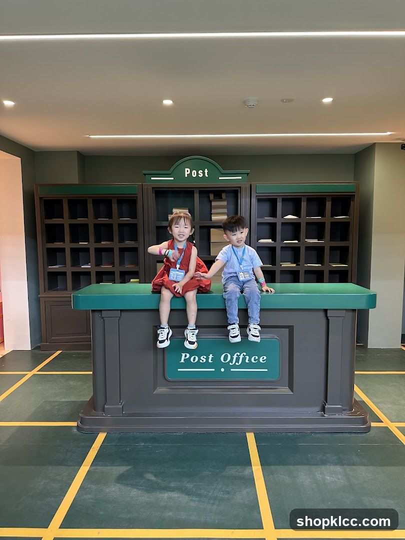 Kids at Post Office Counter