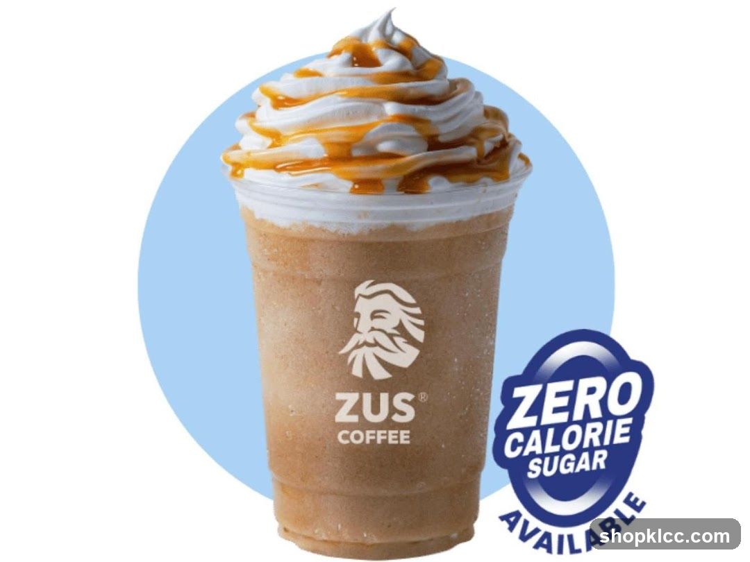 Zus Coffee Iced Frappuccino with Caramel Drizzle