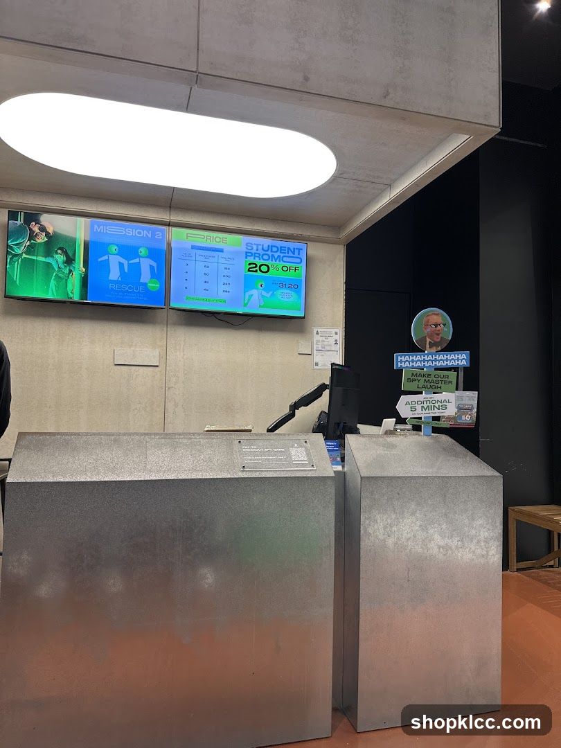 Reception Area with Digital Displays