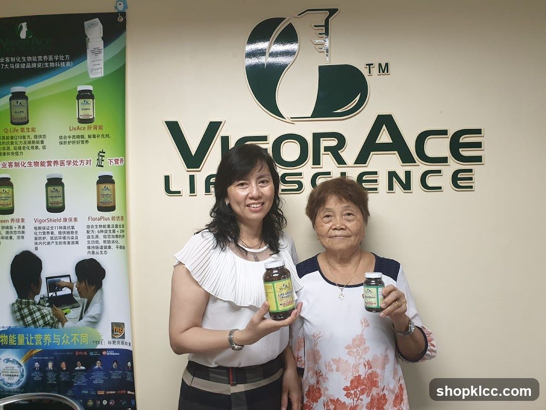 VigorAce Brand Display with Staff and Product