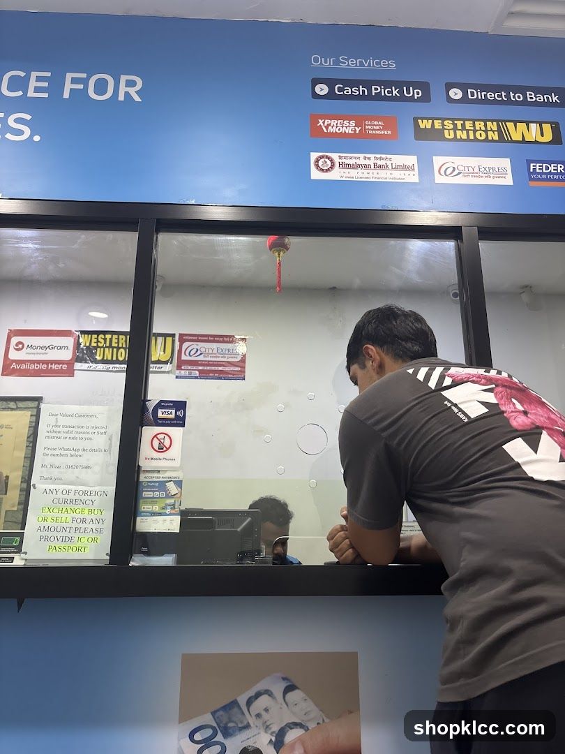 Currency Exchange Counter Interior View