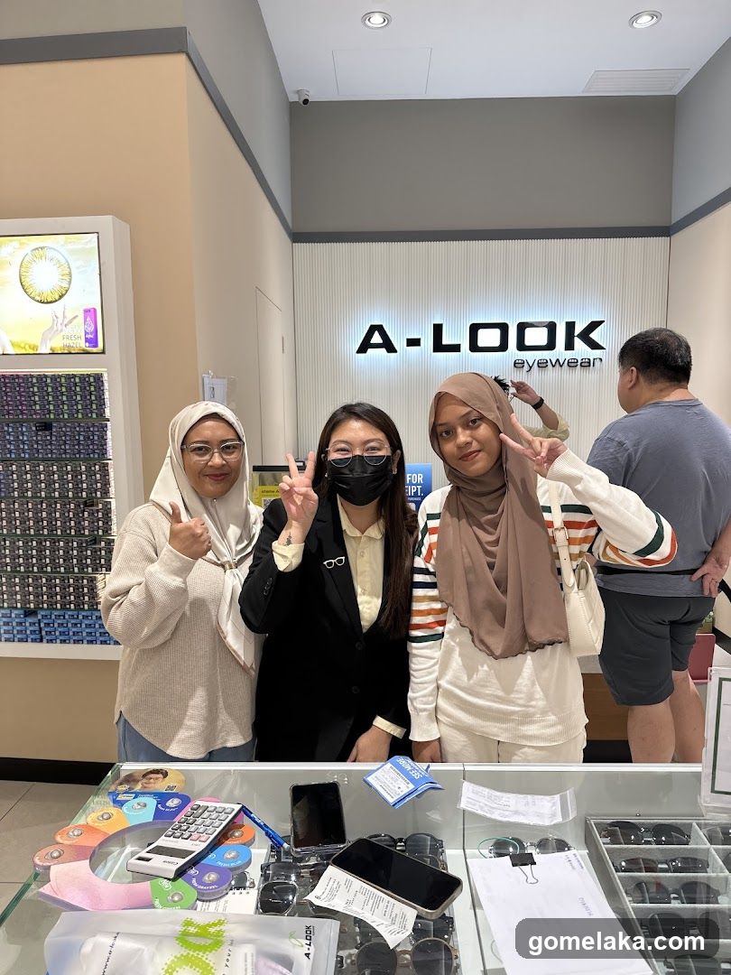 Inside A-LOOK eyewear store