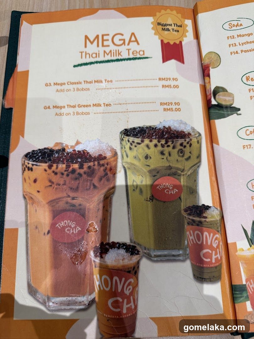 Mega Thai Milk Tea Section