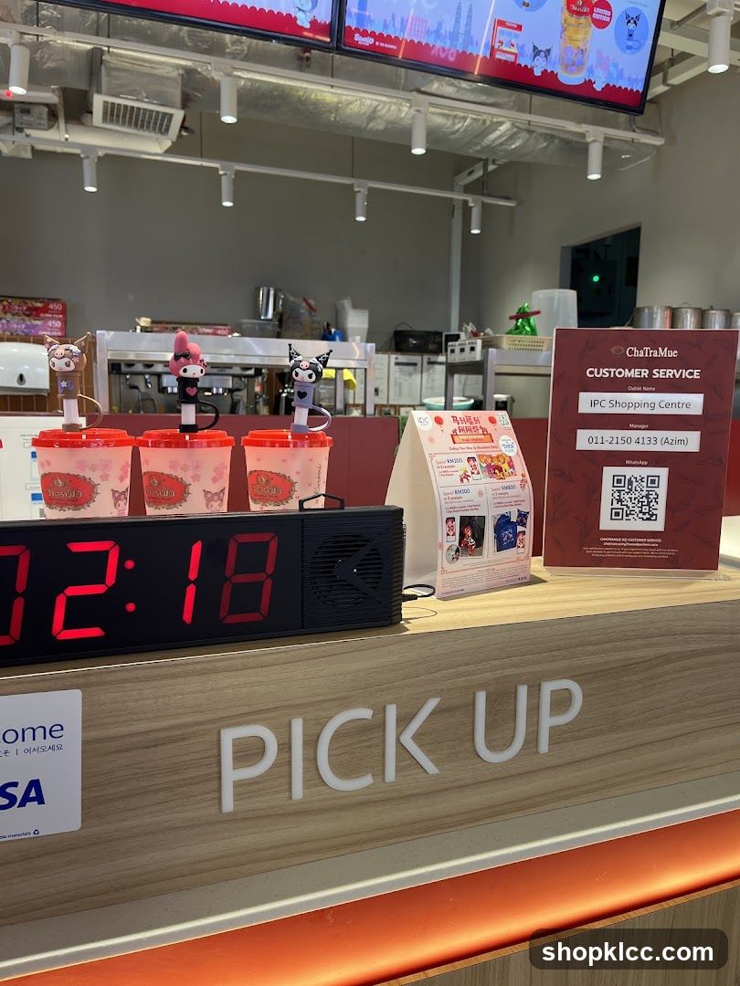 Pick Up Counter with Merchandise and Signage