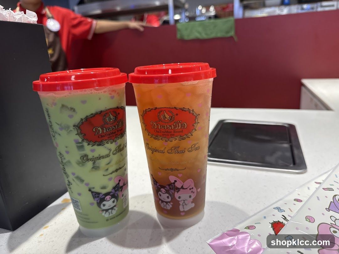 Thai Tea and Matcha Drink Display