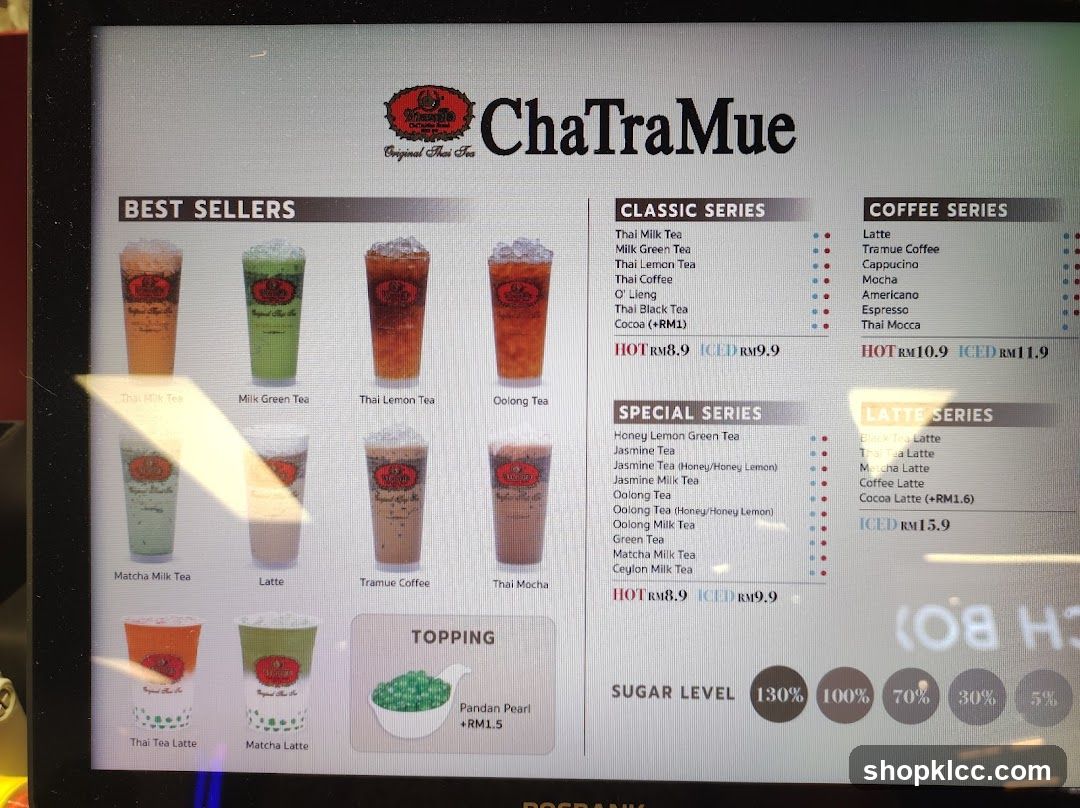 ChaTraMue Menu Board