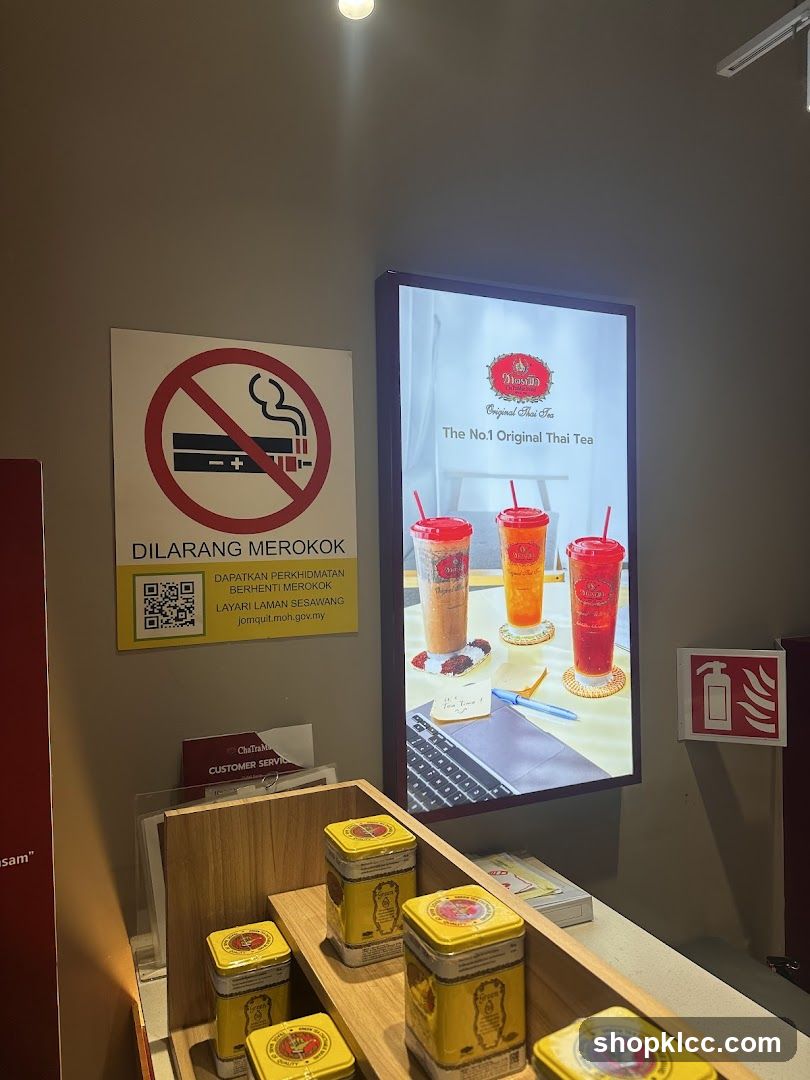 Thai Tea Shop Interior Display