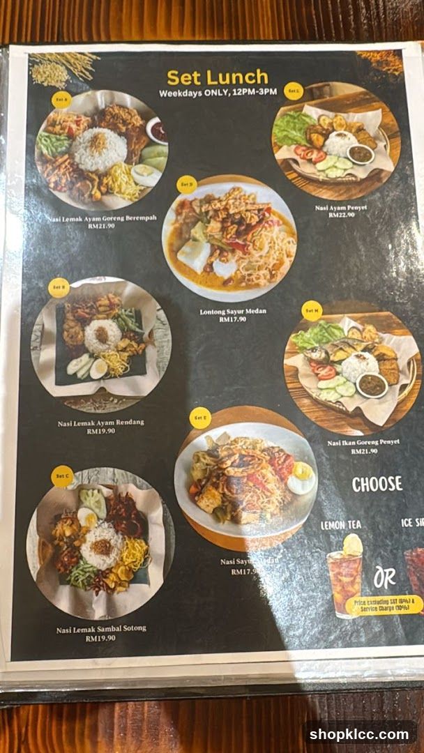 Set Lunch Menu