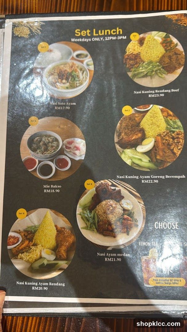 Set Lunch Menu