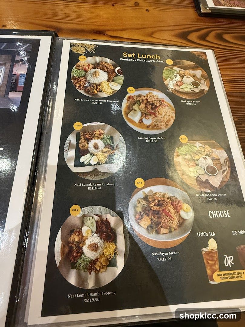 Set Lunch Menu