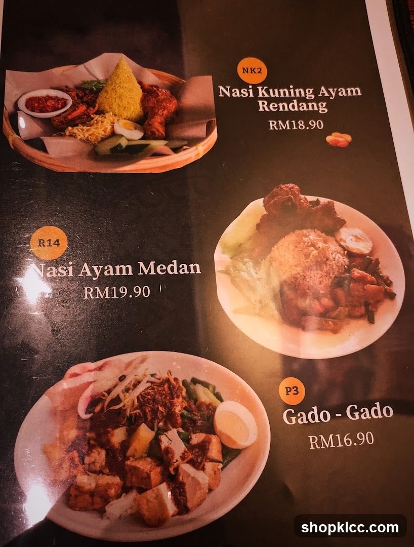 Nasi Kuning Ayam Rendang Menu