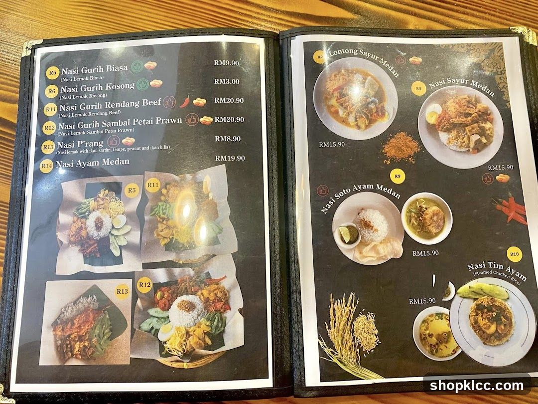 Nasi Goreng & Nasi Tim Ayam Menu