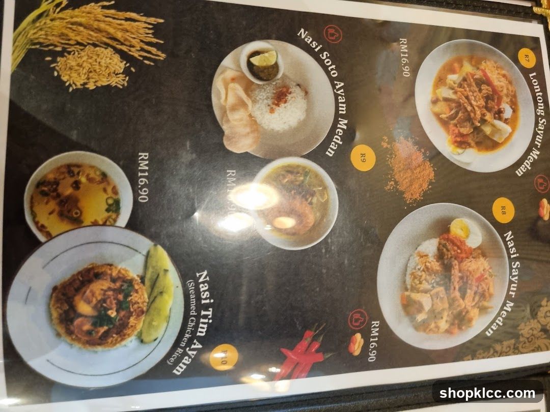 Nasi Soto Ayam Medan Menu