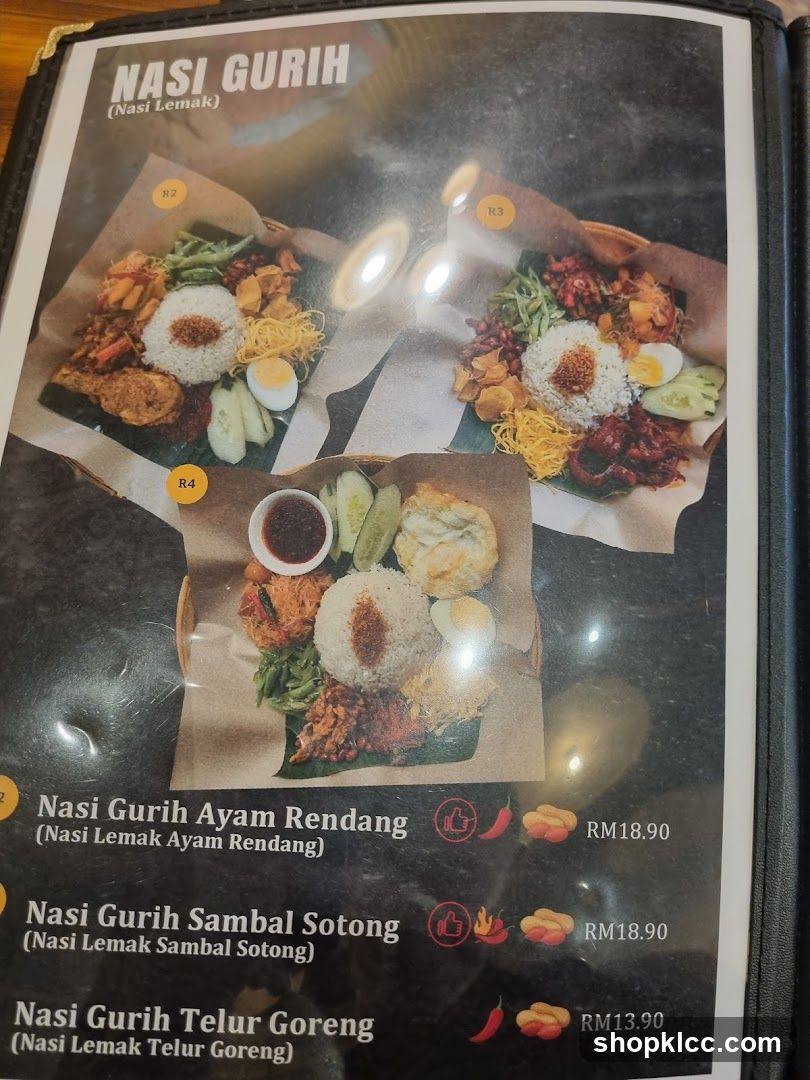 Nasi Gurih Menu Page