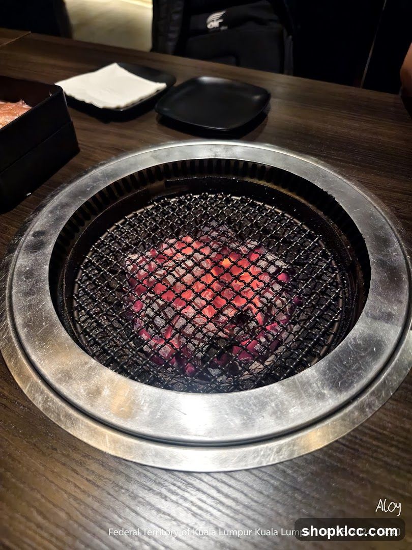 Grill with Hot Coals