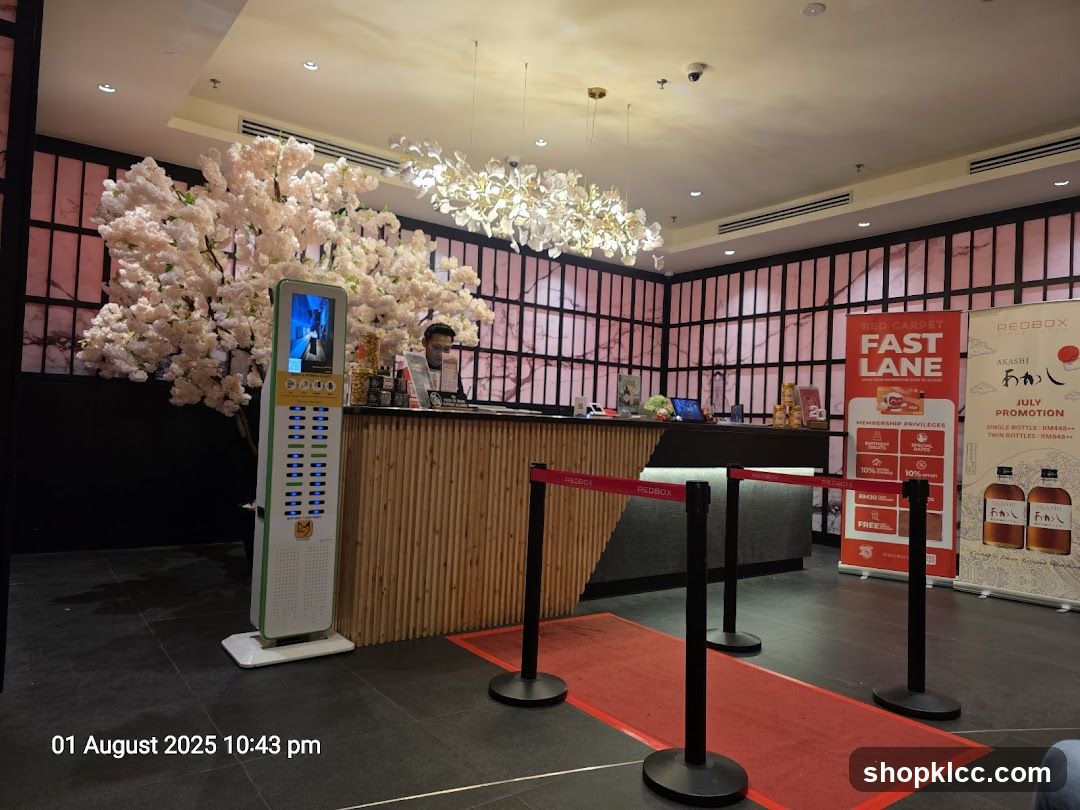 Hotel Reception Area with Fast Lane Signage