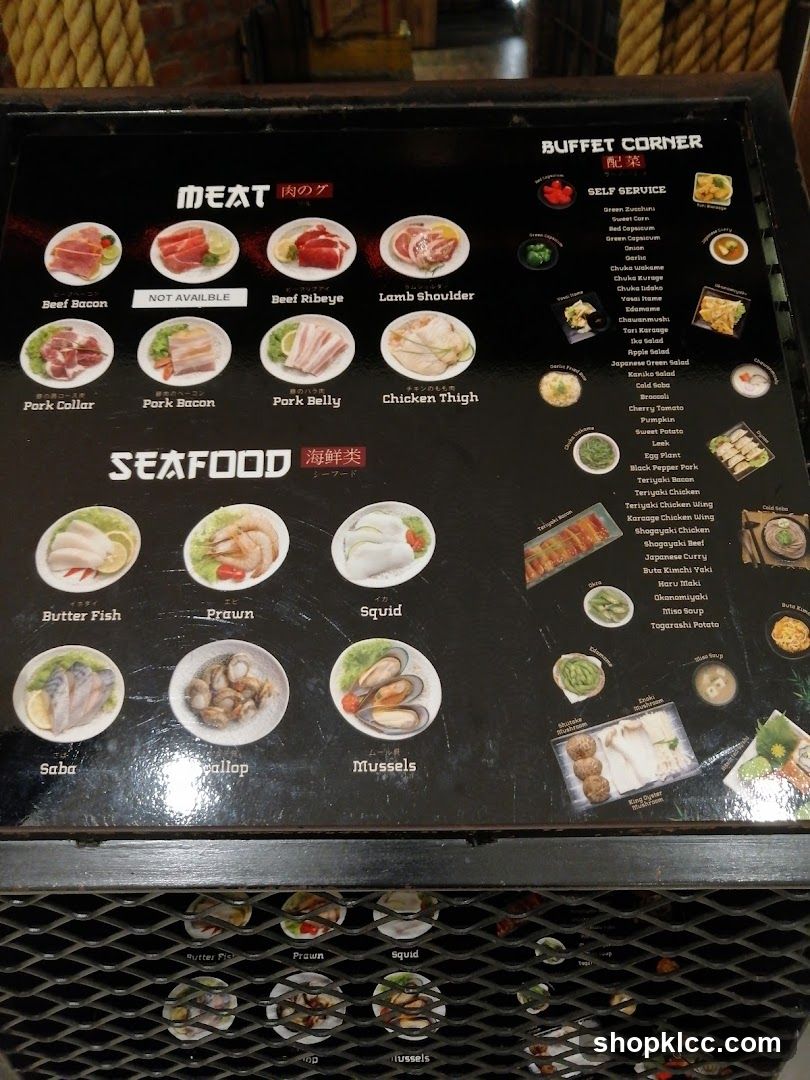Meat and Seafood Menu