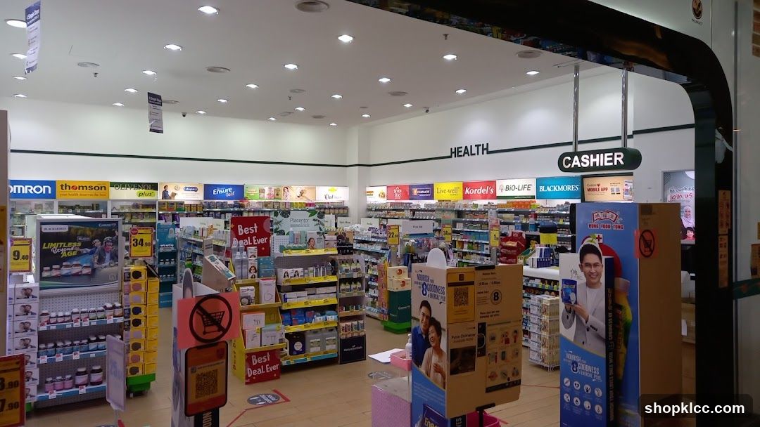 Health and Cashier Area in a Pharmacy Store