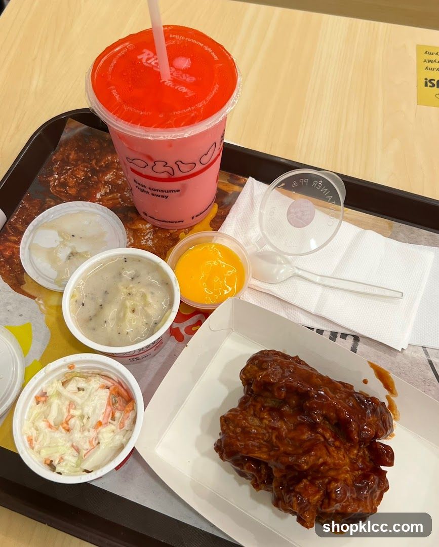 KFC Meal Tray with Drink and Sides
