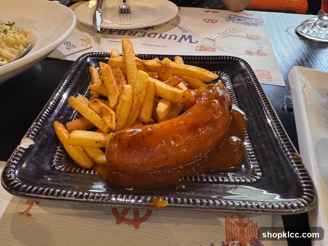 Sausage and Fries at Wunderbar Restaurant