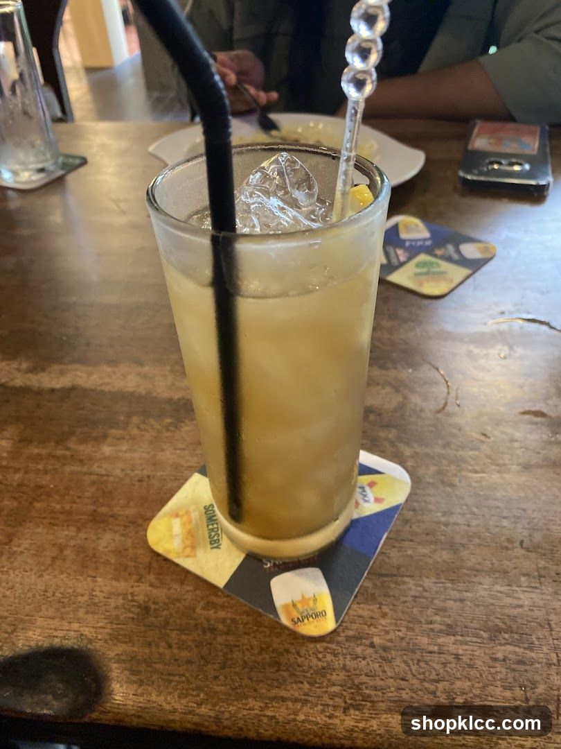 Beverage on wooden table