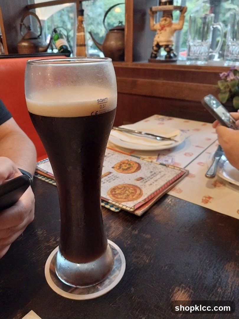 Dark Beer in Restaurant Setting