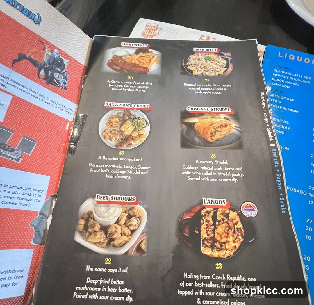 Restaurant Menu Page