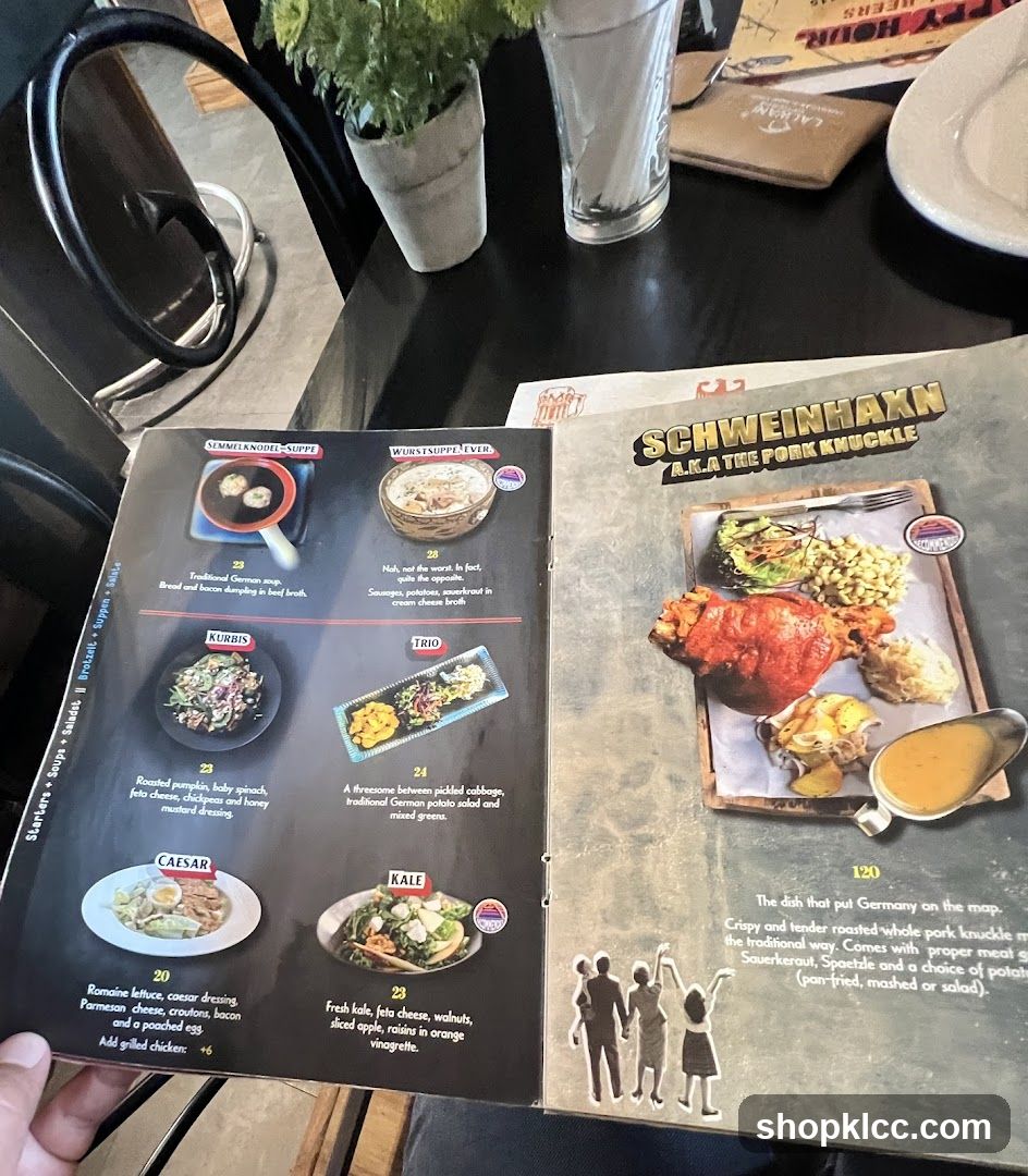 Restaurant Menu Display
