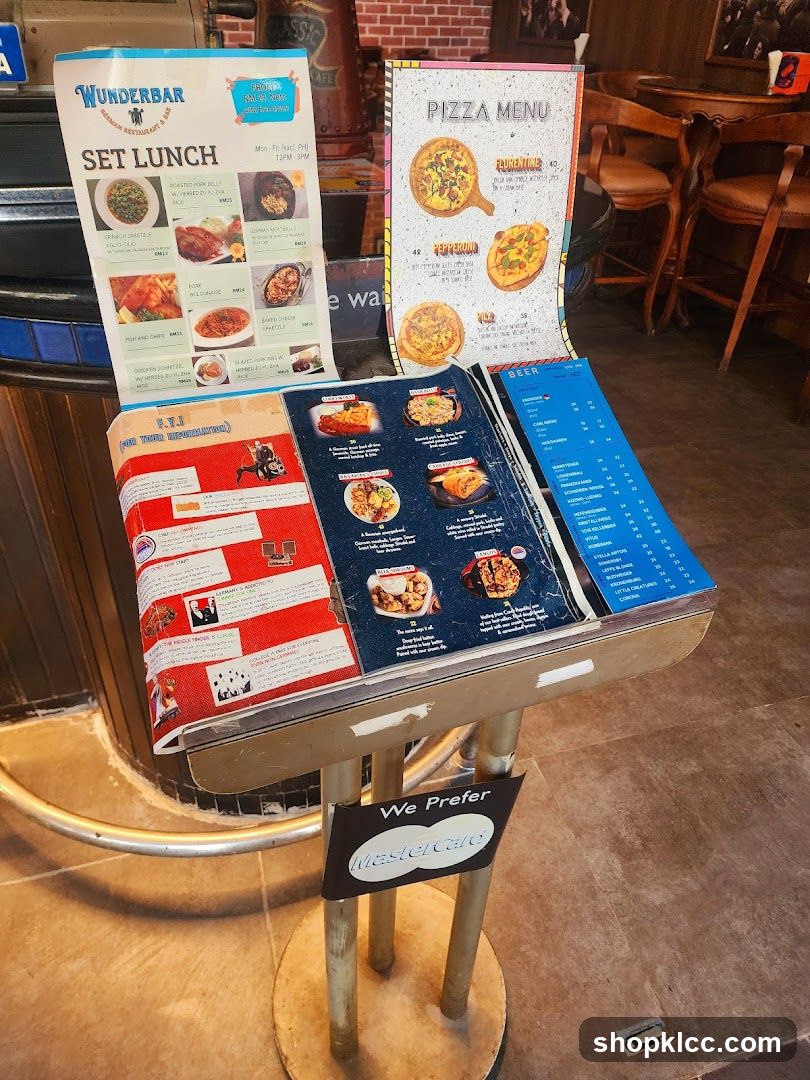 Restaurant Menu Display Stand