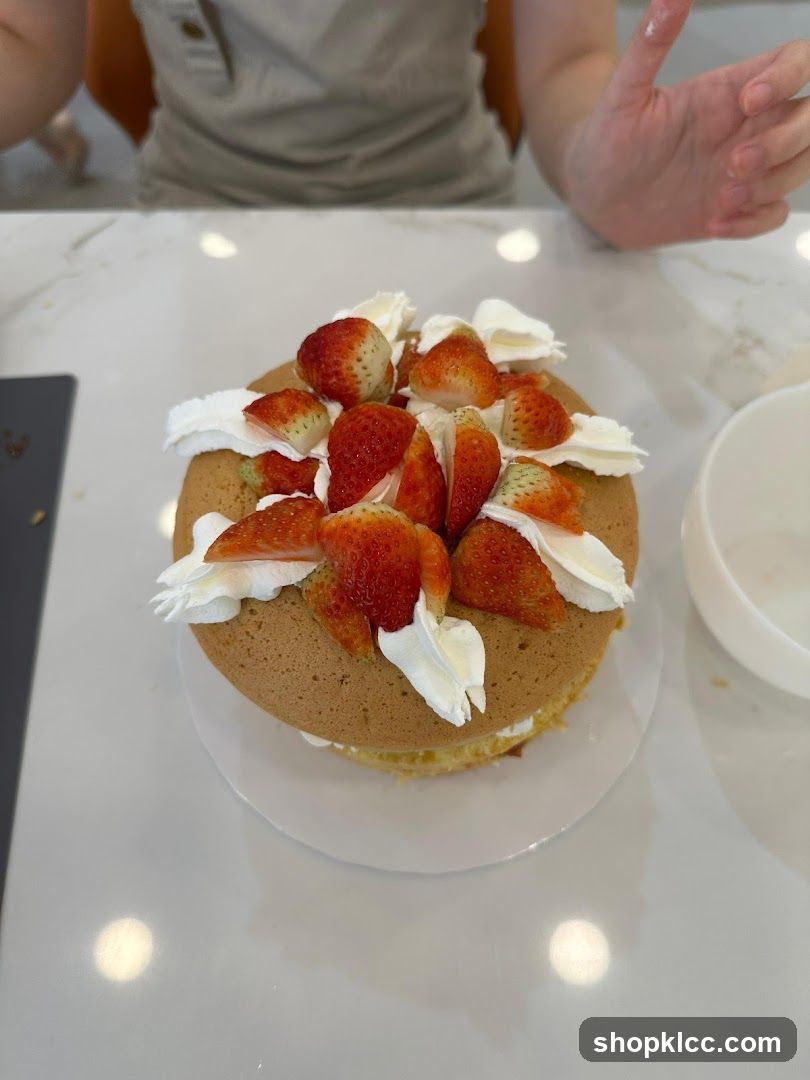 Strawberry Cake with Whipped Cream