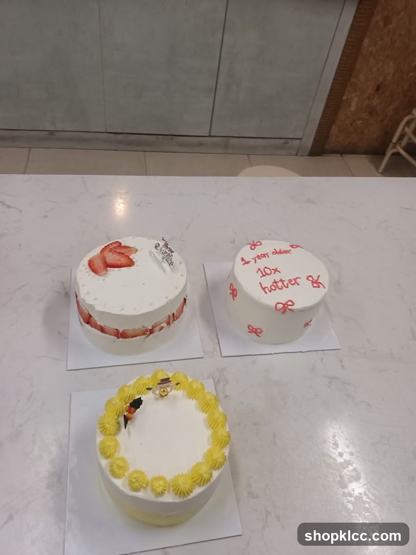 Three Cakes on a Table