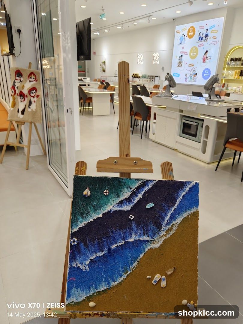 Interior Art Display in Retail Space