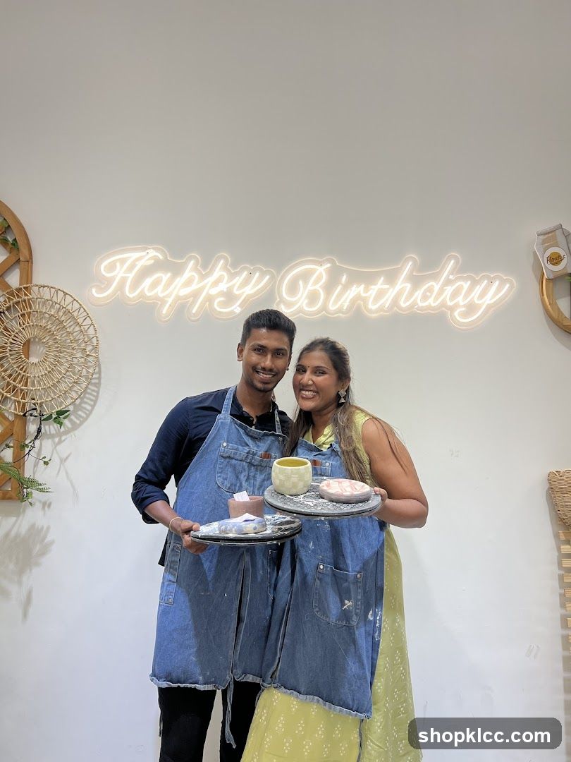 Happy Birthday Celebration with Aprons