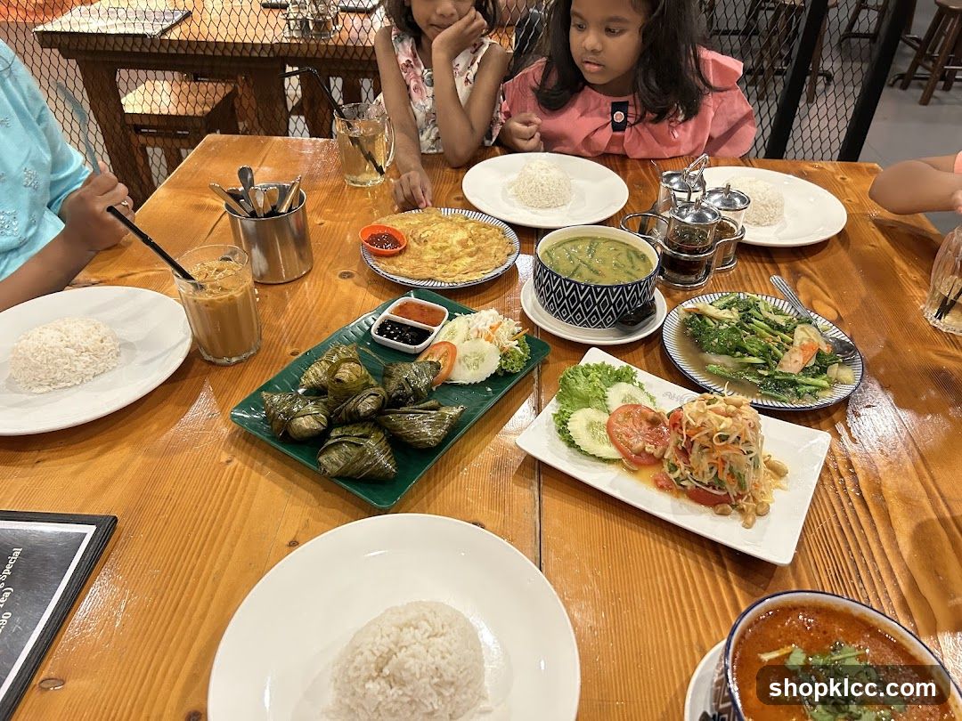 Family Dining at Thai Restaurant