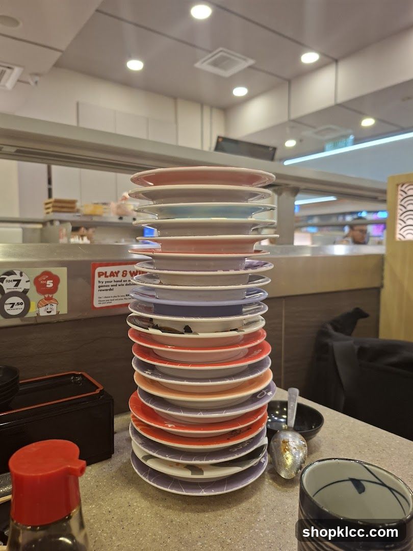 Stack of Plates in Restaurant Interior