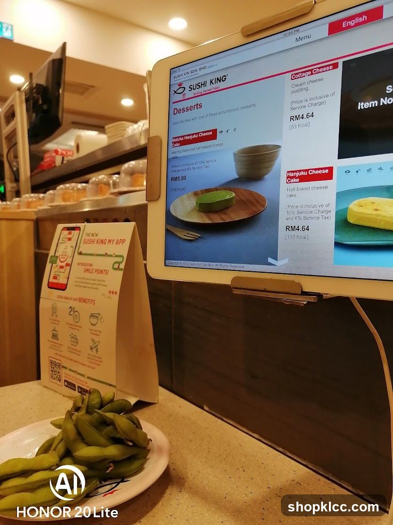 Sushi King Dessert Menu Display
