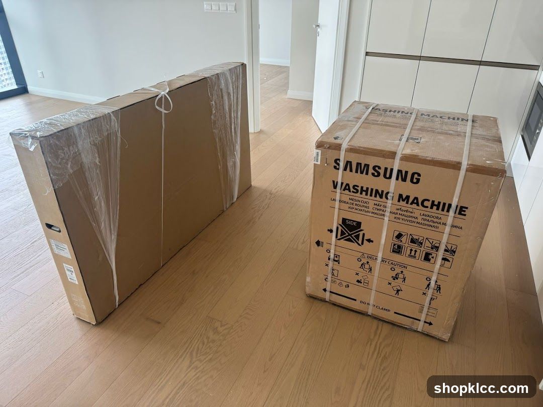 Unpacked Appliances in Apartment