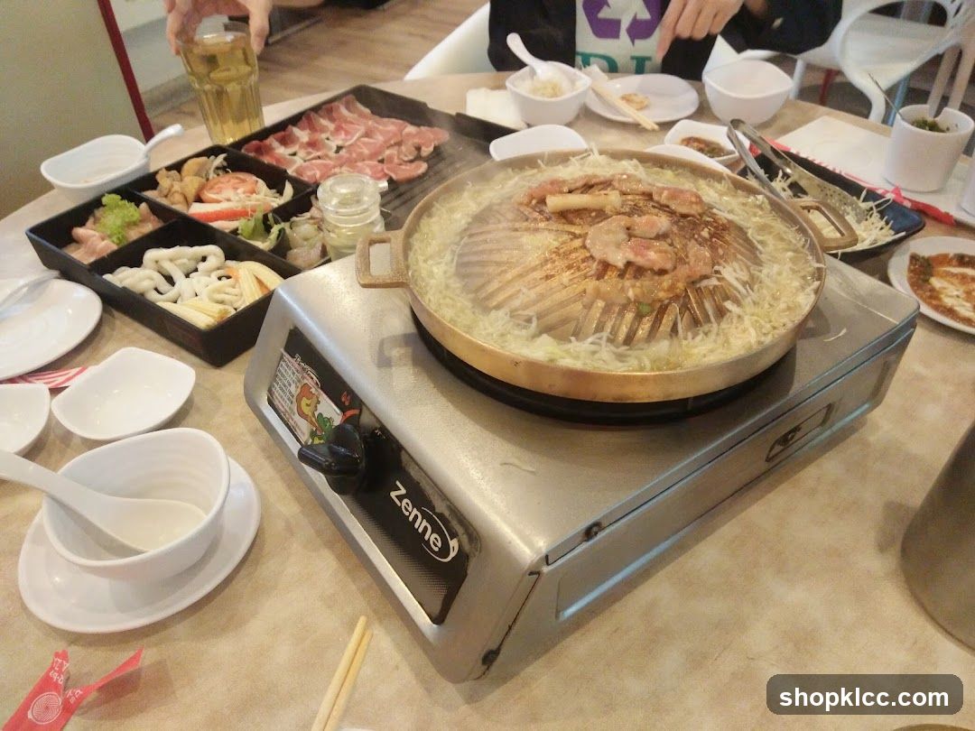 Table Setting with Korean BBQ