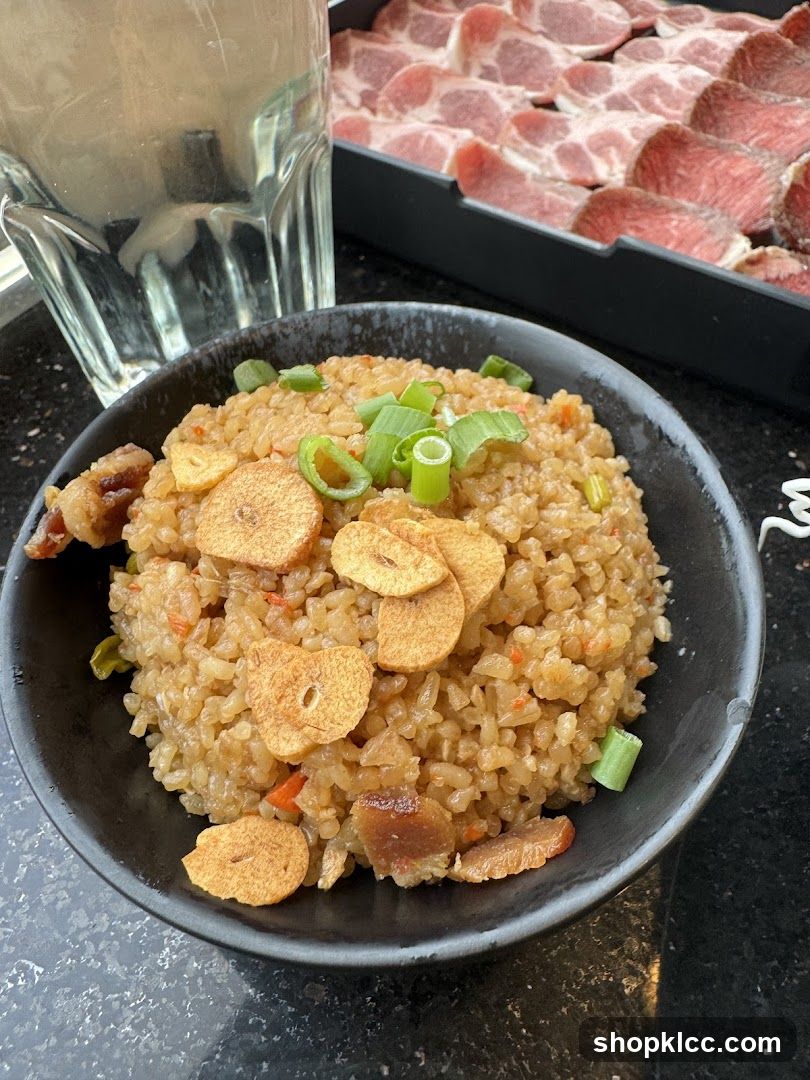 Fried Rice with Meat and Green Onions