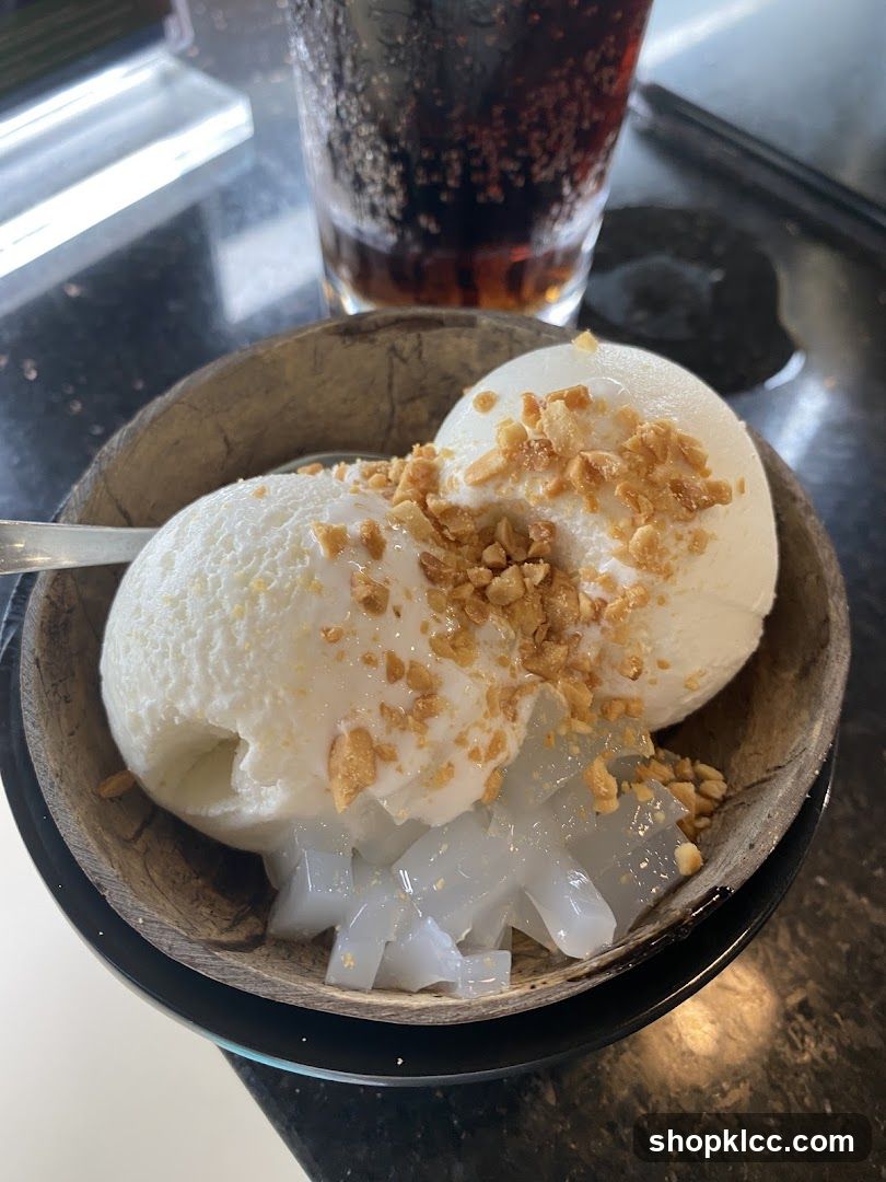 Dessert Bowl with Ice Cream and Crushed Nuts