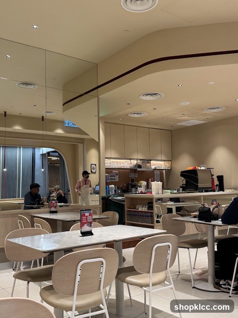 Cafe Interior with Tables and Chairs