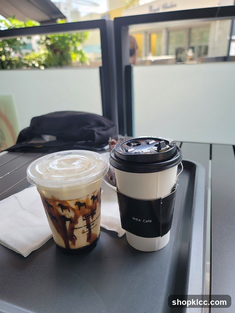 Two drinks on a tray