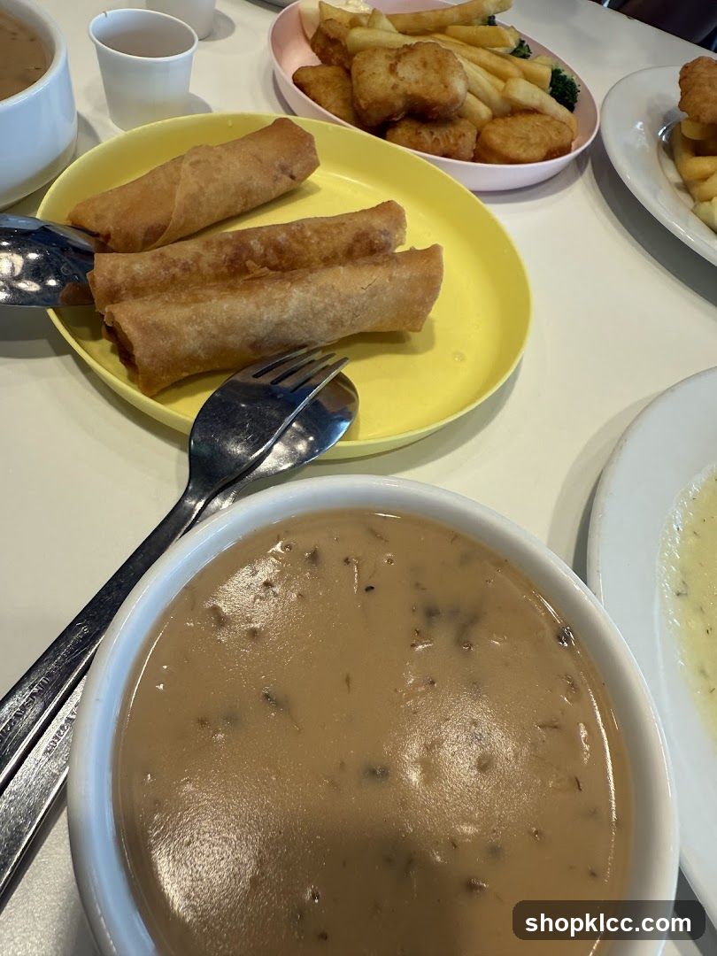 Soup and Spring Rolls