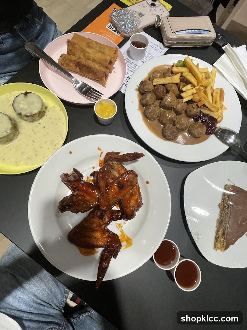 Table with various dishes