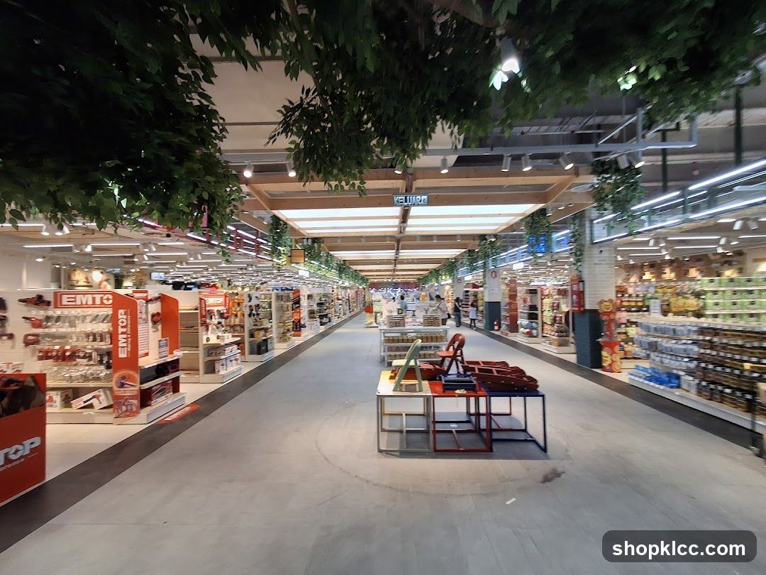 Interior of a large retail store