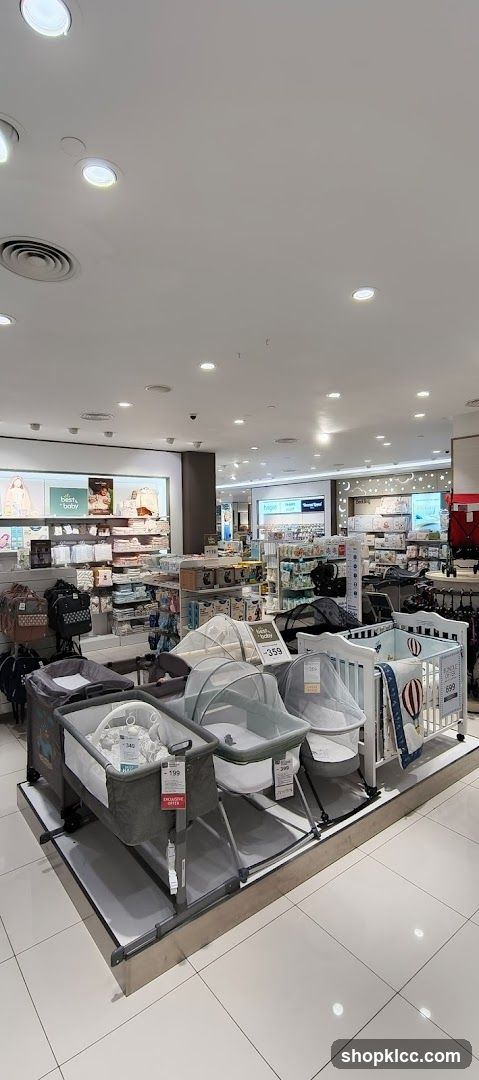 Baby cribs and nursery furniture display