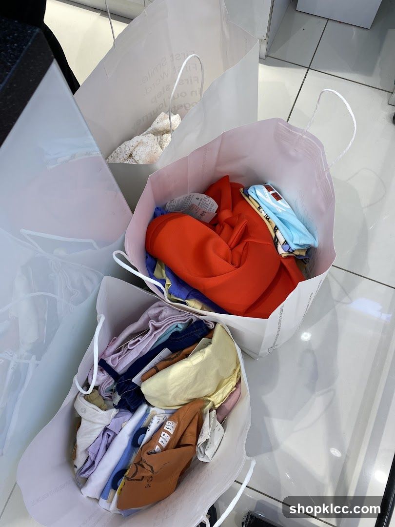 Shopping Bags Filled with Clothes