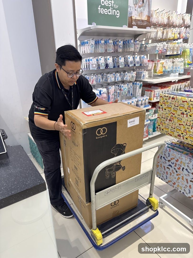Staff with Stroller Box